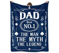 cnnouart Regalos de cumpleaños para papá de hija e hijo, regalos de cumpleaños para el mejor papá de siempre, manta para papá/padre para quién no quiere nada (130 x 150 cm)