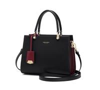 Cnoles Elegante cuero señoras bolsos Top Handle Satchel con correa para el hombro Bolsas de compras de moda para damas, Negro , Einheitsgröße
