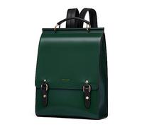 Cnoles - Mochila de cuero genuino para mujeres, de moda, vintage, para portátil, bolsas de viaje de negocios, para la universidad, verde, L