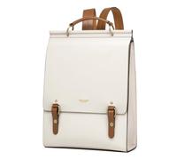 Cnoles Mochila para mujer y hombre elegante y pensada mochila impermeable con compartimento para portátil de 14,96 pulgadas y bolsillo antirrobo para excursiones universidad escuela u oficina Blanco