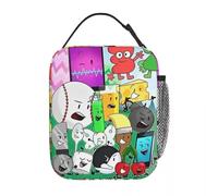 CNQPJKYAQ Dibujos Animados de Inanimates Insanities Bolsa térmica Bolsa de Comida Contenedora Batalla por la Bolsa de Comida Portátil de Dream Island