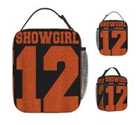 CNQPJKYAQ En mi era de Showgirl Bolsa de Almuerzo Naranja 12 para Hombres con Estampado de Fiambrera portátil con Cremallera y Bolsas térmicas Impermeables