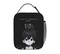 CNQPJKYAQ Omori Basil Juego de Anime Bolsa de Almuerzo Aislante Contenedor de Fuga Bolsa térmica Caja de Comida Chica de Viaje Universitario Chica Chica