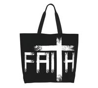 CNQPJKYAQ Predicador de Dios Creyente de Jesús Cristiano Bolsa de Compra de comestibles Cristianismo Lienzo Bolsas de Hombro para compradores Bolso de Gran Capacidad