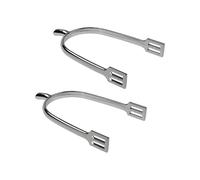 Cnrfeoap 1 par de espolones ecuestres en forma de U de alta calidad, elegantes espolones de equitación, aleación de zinc, construcción de precisión, diseño suave, espolón inglés para hombre
