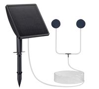 Cnrfeoap Bombas de aire solares de doble puerto para acuario, con estaca de bajo consumo para tanques de agua dulce con fuente de alimentación solar, uso doméstico, oxígeno para acuarios