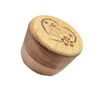 Cnrfeoap Caja de madera para cenizas y pieles con palabras talladas naturales, recuerdos, regalo de madera natural