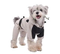 Cnrfeoap Chaquetas de cuatro patas para mascotas, resistentes al viento, fáciles de llevar, ropa exterior para entusiastas del aire libre, razas, traje cálido de invierno para perros