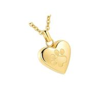 Cnrfeoap Collar conmemorativo de acero para mascotas con contenedor de cenizas de sellado y urna de recuerdo en forma de corazón