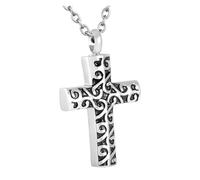 Cnrfeoap Collar de urna para mascotas, para cenizas, cremación, cruces, cuello, joyas, accesorios conmemorativos para mujeres