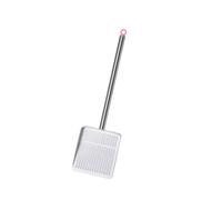 Cnrfeoap Cuchara de arena para gatos con mango de acero inoxidable para un fácil mantenimiento del hogar, pala de residuos de mascotas de acero inoxidable