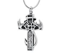 Cnrfeoap Joyería de recuerdo de mascotas, resistente a la oxidación, grabado con broche de urna para cenizas, recordatorio con cadena individualizada, urna de conmemoración de mascotas, collar de