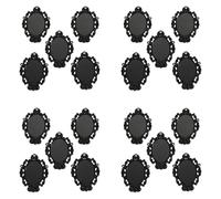 Cnrfeoap Juego de 20 soportes ovalados para piedras preciosas de tiempo, textura de aleación, compatible y portátil, único hecho a mano, talla única, como se describe