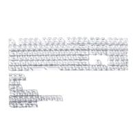 Cnrfeoap Juego de teclas translúcidas transparentes con impresión lateral y superior original para teclados mecánicos de juegos, teclas de 132 teclas