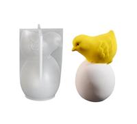 Cnrfeoap Molde de silicona para huevos de Pascua, fácil de desmoldar, para jabón de fundición de resina, herramienta para hornear pasteles de chocolate, molde de huevos de gallina de Pascua