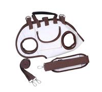 Cnrfeoap Paquete de viaje para perros con múltiples métodos de transporte, clip de seguridad para espacio ventilado, razas pequeñas, color blanco, transportable, equipaje para mascotas, color blanco