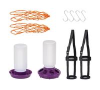 Cnrfeoap Regadera y comedero de pollo de alta capacidad, resistente para cultivar pollo, verduras, bolsas de cuerda, dispensador de alimentos para animales de granja