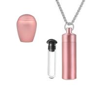 Cnrfeoap Simple ataúd - Tarro de cenizas para cenizas de mascotas, urna para mascotas, collar conmemorativo, pequeño contenedor de urna cilíndrica para mascotas