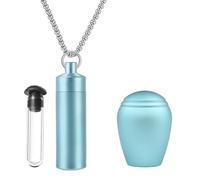 Cnrfeoap Simple ataúd - Tarro de cenizas para cenizas de mascotas, urna para mascotas, collar conmemorativo, pequeño contenedor de urna cilíndrica para mascotas