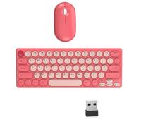 Cnrfeoap Teclado delgado con silencios, receptor de 2.40 G, diseño de 64 teclas para computadora portátil