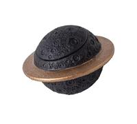 Cnrfeoap Urna conmemorativa de cemento para mascotas con escultura de planeta resistente a la intemperie, contenedor para cenizas de interiores y exteriores, homenajes al aire libre, almacenamiento de