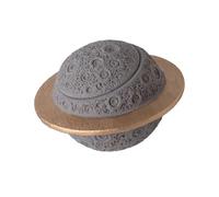 Cnrfeoap Urna conmemorativa de cemento para mascotas con escultura de planeta resistente a la intemperie, contenedor para cenizas de interiores y exteriores, homenajes al aire libre, almacenamiento de