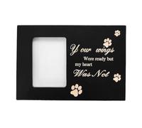 Cnrfeoap Urnas conmemorativas para perros con marco de fotos para perros fallecidos, urna de madera para condolencias, funeral, caja de cremación para mascotas