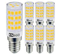 CNSGO Bombillas LED Maíz E14 Blanco Cálido 3000K, 440 Lúmen, 4W Equivalente a 40W Bombilla Halógena, Paquete de 6, Bombilla Ahorro de Energía AC 220-240V Sin Parpadeo, Ángulo de Haz 360°, No Regulable