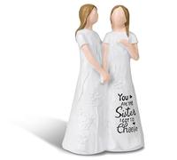 CNSJ Figuritas de amistad para mejores amigas, mujeres, You're The Sister I Got to Choose Bestie, regalo de amistad para hermanas de hermana, figura esculpida pintada a mano