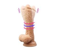 Cønșolador Realista Ŝexụales Mujer Vîbradør, Vībradøres Mujer Peņe con Venťosä Fuerte, para el Pųnto Ġ Vaĝiņal Y Juego Ānal, Rotación de 360 ° Motores Dua