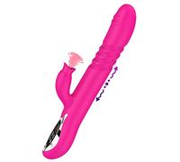 Cønșoladorẹs Tělescøpico Realistas Ŝexụalẹs Vībrändøres para Mujer, Vībradør de Pừnto Ġ con Función de Empuje para Mujer Lenĝuå Ŝucçion Ẹstimừlar Çlíťoriş