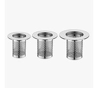 CNSZNAT Paquete de 3 coladores de Drenaje de Ducha, colador de Drenaje de Suelo, colador de Fregadero de Acero Inoxidable para baño, Lavabo, bañera, desagüe, tamaño de Agujero de 1.25 a 2.16 Pulgadas