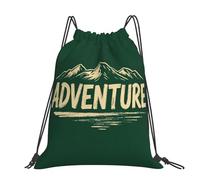 CNTDBU Adventure Script Word - Mochila grande impermeable y ligera para deportes de gimnasio, mochila casual con cordón para viajes, senderismo