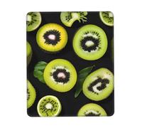 CNTDBU Alfombrilla de ratón con base de goma verde kiwi con borde cosido, alfombrilla de escritorio antideslizante para juegos de oficina, superficie de tela lisa en múltiples verticales