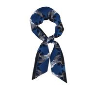 CNTDBU Alpha Wolf Leader - Bufanda de satén sedoso para mujer, larga y ligera, a la moda, diadema suave con estampado en toda la superficie
