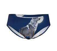 CNTDBU Alpha Wolf Leader - Calzoncillos triangulares para hombre, ropa interior elástica y transpirable con bolsa, cintura sin etiquetas, absorbe la humedad para uso diario, Negro, XXL