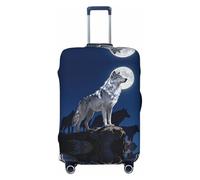 CNTDBU Alpha Wolf Leader - Funda elástica para maleta, protector de equipaje elástico para viajes, resistente a los arañazos, se adapta a la mayoría de maletas, Black, S, bohemio