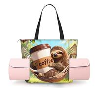 CNTDBU Animals in A Hammock - Bolsa de yoga para mujer, bolsa de gimnasio grande con soporte para esterilla de yoga, bolsa de hombro ligera para entrenamiento, viajes, playa