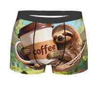 CNTDBU Animals in a Hammock - Calzoncillos tipo bóxer para hombre con bolsa de contorno, ropa interior suave y elástica, transpirable, cintura sin etiquetas, absorbe la humedad, Negro, S