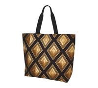 CNTDBU Art Deco Diamond - Bolsa de compras grande para mujer, ligera, resistente al agua, para el trabajo, viajes, uso diario