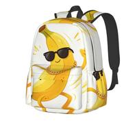 CNTDBU Banana Dancing - Mochila ligera e informal para adultos, mochila de viaje de gran capacidad con correas acolchadas, bolsa de viaje resistente al agua