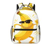 CNTDBU Banana Dancing - Mochila ligera e informal para adultos, mochila de viaje de gran capacidad con correas acolchadas, bolsa de viaje resistente al agua