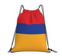 CNTDBU Bandera de Armenia - Mochila grande impermeable y ligera para deportes de gimnasio, mochila casual con cordón para viajes y senderismo