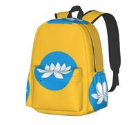 CNTDBU Bandera de la República de Kalmykia Mochila ligera informal para adultos, mochila de viaje de gran capacidad con correas acolchadas, bolsa de viaje resistente al agua
