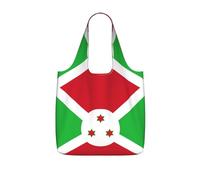 CNTDBU Banderín de la bandera de Burundi, bolsa plegable ligera y reutilizable para comestibles, mochila de viaje de 25 litros con cordón para el trabajo y el gimnasio