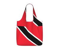 CNTDBU Banderín de la bandera de Trinidad y Tobago, bolsa plegable ligera y reutilizable para comestibles, mochila de viaje de 25 litros con cordón para el trabajo y el gimnasio