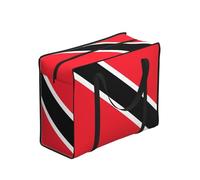 CNTDBU Banderín de Trinidad y Tobago - Bolsa de compras resistente, impermeable, reutilizable, con cremallera, bolsa de almacenamiento plegable para viajes y picnic