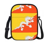 CNTDBU Banderola pequeña con diseño de bandera del Reino de Bután, bolso cruzado ligero con cremallera para mujer, impermeable, casual, para viajes, cartera de teléfono