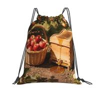 CNTDBU Basket Beehive - Mochila grande impermeable y ligera para deportes de gimnasio, mochila casual con cordón para viajes, senderismo