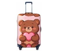 CNTDBU Bear Heart Love - Funda elástica para maleta, protector de equipaje elástico para viajes, resistente a los arañazos, se adapta a la mayoría de maletas, Black, XL, bohemio